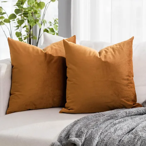 Vista 13 de Juego de 2 fundas de almohada de terciopelo suave negro de 14 x 14 pulgadas para sofá, cama, sala de estar, fundas decorativas de lujo cuadradas