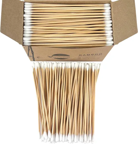 Vista 10 de Hisopos de limpieza de armas, puntas dobles, palitos de bambú de 6 pulgadas para limpieza y mantenimiento de pistolas, rifles y pistolas