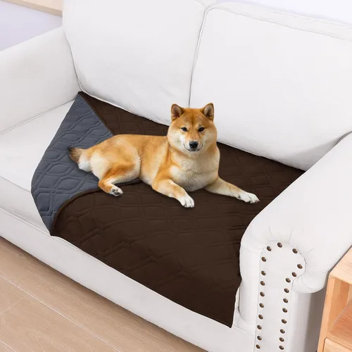 Vista 85 de Smiry Funda impermeable para cama de mascota, suave y lavable, para cama, sofá, reversible, perros pequeños, medianos, grandes, gatos, diseño