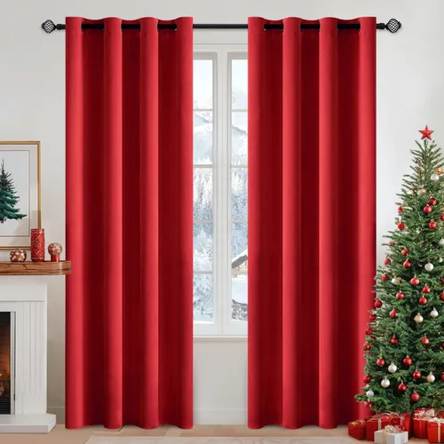 Vista 27 de MIULEE Cortinas para oscurecer la habitación, con aislamiento térmico y bloqueo de luz, juego de 2 paneles de cortina opaca para ventana, parte