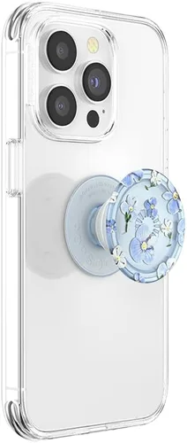 Vista 2 de PopSockets - Agarre para teléfono con soporte expandible, agarre adhesivo, campos azules translúcidos
