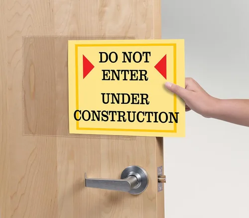 Vista 3 de Avery Protectores autoadhesivos de comunicación para pared y puerta, 10 fundas transparentes (74404)