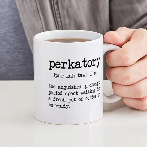 Vista 4 de CafePress Perkatory Mugs - Taza de café de cerámica de 11 oz (11.0 fl oz)
