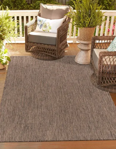 Vista 15 de Rugs.com Outdoor Solid Collection - Alfombra de pelo plano beige de 2 x 3 pulgadas, perfecta para entradas, cocinas, rincones de desayuno, piezas