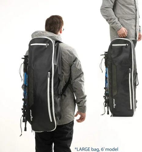 Vista 6 de Athletico Bolsa para raquetas de nieve - Mochila para zapatos de nieve para llevar, empacar y almacenar raquetas de nieve