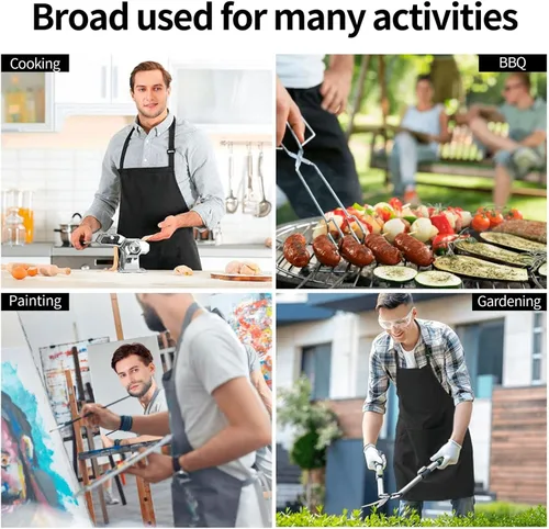 Vista 9 de Color graphics Apron with Pockets - Waterdrop Resistant Aprons for Women Men Ideal Apron for Home and Restaurant Use