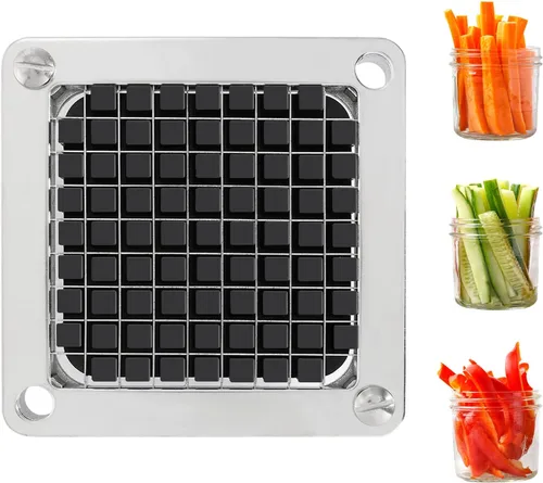 Vista 12 de WICHEMI Cuchilla de repuesto para picadora de verduras comercial de 1/2 pulgadas, cortador de cebolla de acero inoxidable, cuchillas y bloque