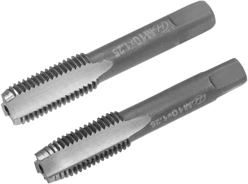 Vista 10 de uxcell Métrico M8 Rosca 1 paso 3 flautas rectas H2 herramienta de aleación de acero inferior y tornillo cónico Juego de roscas para reparar 1 par
