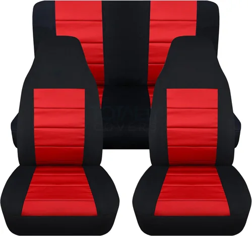 Vista 7 de Fundas para asientos de automóvil, Negro y bronceado