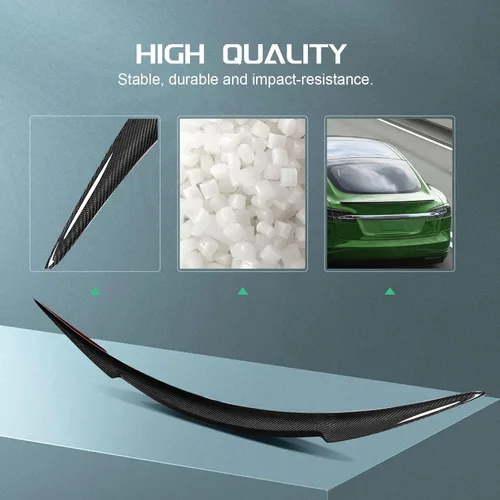 Vista 3 de SCITOO Alerón de ala para alerón para 2014-2020 estilo V negro brillante tapa trasera alerón ala