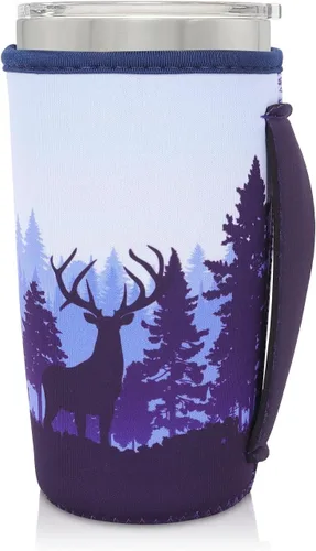 Vista 36 de Fundas Aislantes de Neopreno Portavasos con Asa para Vasos Tumbler de 20oz, Funda Reutilizable para Café Helado Para Tazas de Café de 30oz - 32oz