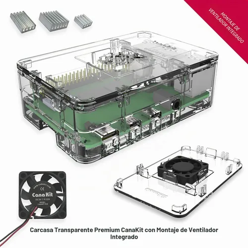 Vista 2 de CanaKit Raspberry Pi 4 Kit básico de inicio de 4 GB con ventilador (4 GB de RAM)