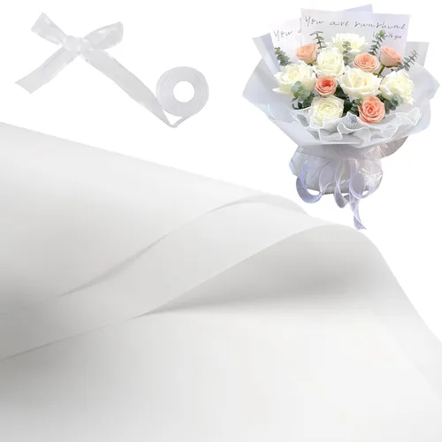 Wiaregom 20 hojas de papel de regalo para ramos, papel de embalaje de flores impermeable, suministros de ramo de floristería, embalaje de regalo
