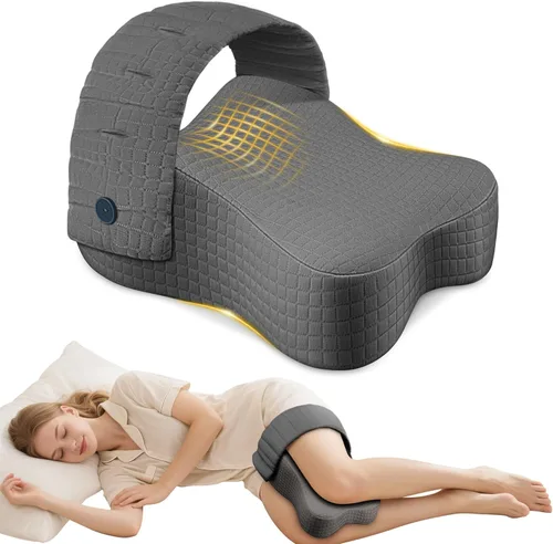 Almohada de rodilla para dormir de lado, almohada de piernas para dormir de lado, alivio del dolor de ciática, cadera con espuma viscoelástica