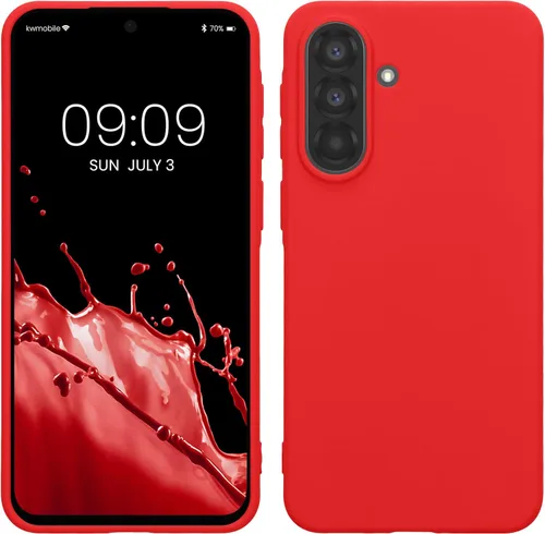 Vista 168 de kwmobile Funda compatible con Samsung Galaxy A12 - Funda protectora de silicona TPU suave y delgada - Verde oscuro mate