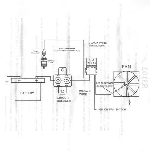 Vista 5 de Kit de termostato de ventilador de enfriamiento eléctrico de 175-185 grados, sensor de temperatura, 40, 50, 60 amperios, relé de temperatura