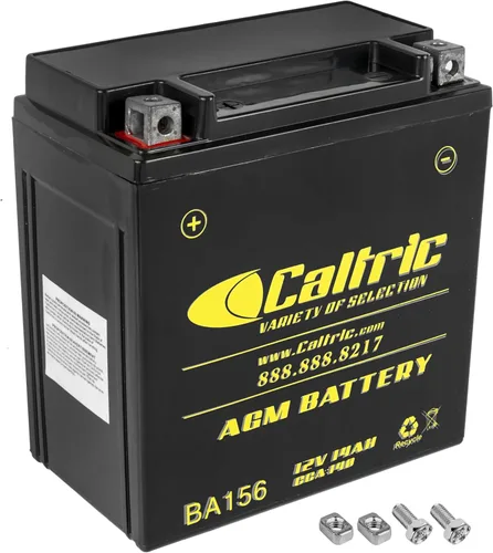 Caltric Batería AGM compatible con Kawasaki Vulcan 1700 VN1700 Vaquero Voyager Nomad ABS 2013-2023 / 12V 14Ah