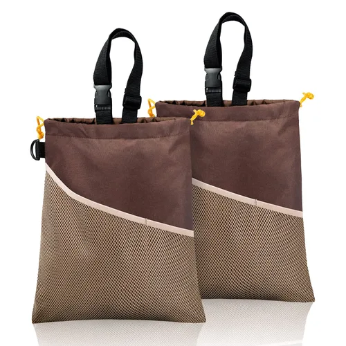 Vista 11 de GNEGNI 2 botes de basura para automóvil, bolsa de basura colgante para automóvil con forro impermeable a prueba de fugas