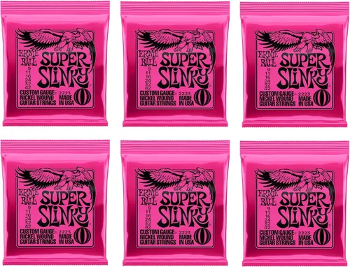 Vista 34 de Ernie Ball Beefy Slinky - Cuerdas para guitarra eléctrica, paquete de 3, calibre 11-54 (P03627)