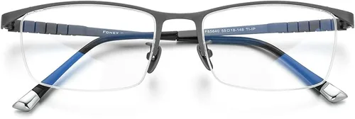 Vista 4 de Marco de gafas de titanio para hombres, gafas cuadradas lentes ópticas completas F85641