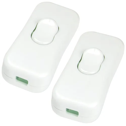 Vista 10 de Interruptor de Cable en Línea, PLUSPOE Interruptor de Lámpara de Control DPST de Encendido-Apagado para Lámpara de Mesa de Dormitorio Luces LED