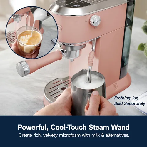 Vista 8 de De'Longhi Dedica Duo Máquina de Espresso Compacta - Cafetera de Preparación en Frío con Varilla Espumadora de Leche - para Espresso, Café Caliente