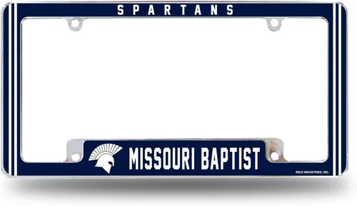 Vista 75 de Rico Industries NCAA Marco de matrícula automotriz estándar cromado de 12" x 6" para automóvil/camión/SUV (escuelas L-M)