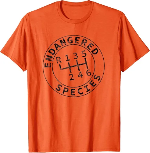 Vista 24 de Endangered Species Stick Shift Manual Transmission Drivers T-Shirt Baby Blue
