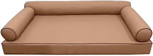 Vista 2 de * Solo funda*-Estilo 6 fundas de almohada para colchón de sofá cama al aire libre con ribete de tubería de contraste tamaño individual - AD104