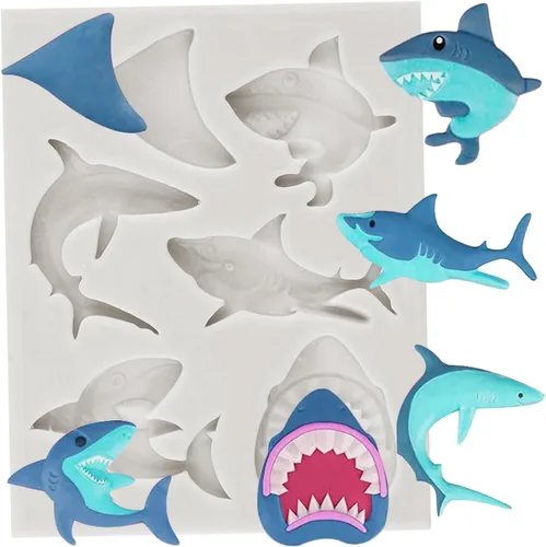 Vista 12 de Moldes de silicona para fondant, molde de caramelo de chocolate con delfín para decoración de pasteles, pasta de goma, arcilla polimérica