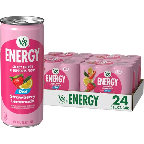Vista 21 de V8 Energy Strawberry Banana Juice Energy Drink, lata de 8 onzas líquidas (paquete de 24)