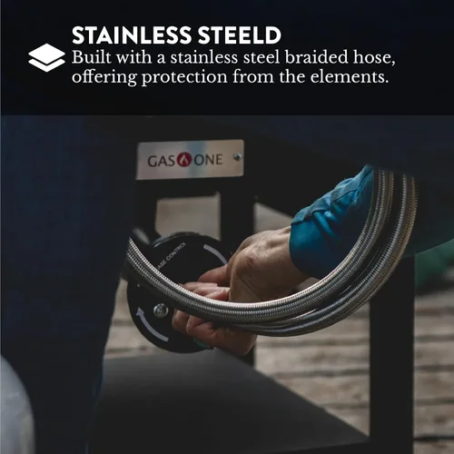 Vista 3 de Gas One 2113 - Regulador de propano 0-20 PSI con manguera de 4 pies