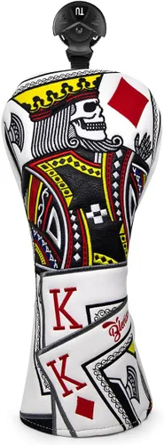 Vista 8 de Fundas para palos de golf, cubierta de piloto de diamante de póquer, cubierta de madera de Fariway, 3 cubiertas híbridas de madera, cubierta