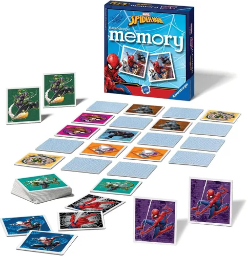 Ravensburger 21308 Spiderman Marvel Spider-Man-Mini Memory Niños a partir de 3 años - Juego clásico de pares a juego