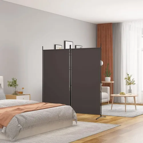 Vista 63 de vidaXL Divisor de habitación de 5 paneles en color blanco, ideal para dormitorio, sala de estar, apartamento de estudio, hecho de material de tela