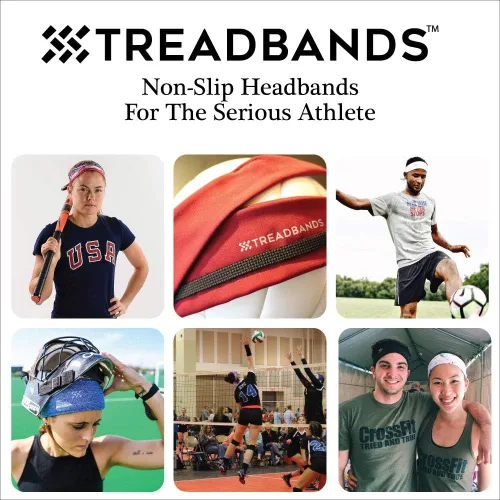 Vista 5 de TREAD BANDS - Bandana antideslizante, todo terreno, se puede atar, TreadBands, diseños., Morado, talla única