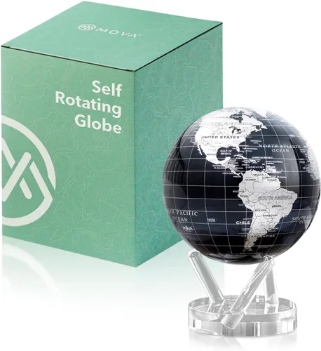 Vista 11 de MOVA Globo Metálico Negro y Plata 4.5