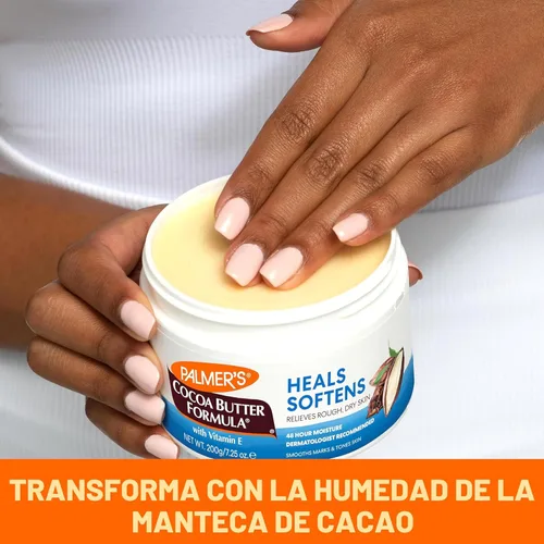 Vista 8 de Palmer's Loción sólida de terapia diaria de manteca de cacao con vitamina E, hidratante corporal para piel extremadamente seca, suaviza y calma