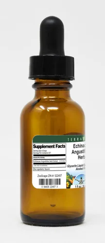 Vista 4 de TerraVita Extracto líquido de glicerita de hierbas de Echinacea Angustifolia (1:5) - Sin sabor (1 oz, ZIN: 522407)