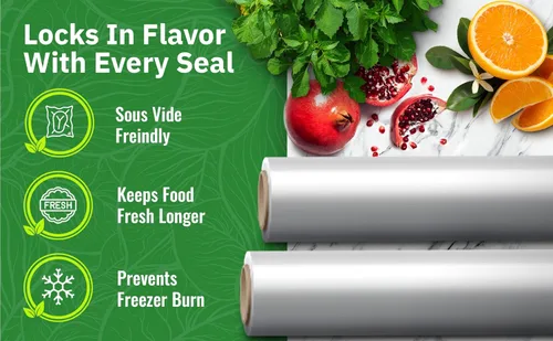 Vista 4 de EverFresh Rollos de Sellado al Vacío de 11" x 25' -Bolsas de Sellado al Vacío -Bolsa de Sellado de Alimentos -Rollos Compatibles con Máquinas