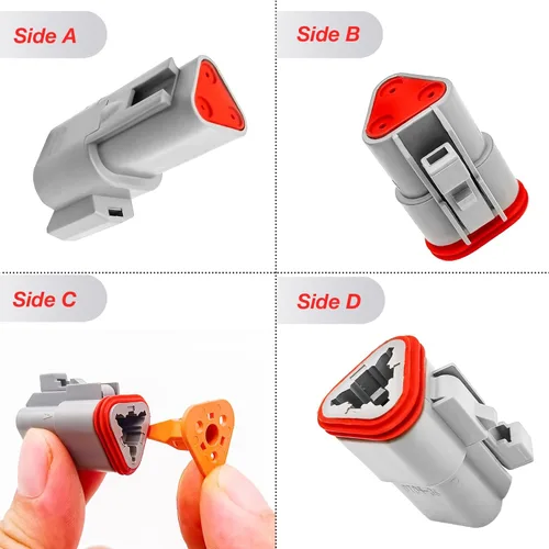 Vista 2 de SYOWADA 338PCS Deutsch Kit de conectores 2 3 4 6 8 12 pines Conectores DT Deutsch Herramienta de prensado impermeable Conector eléctrico Kit