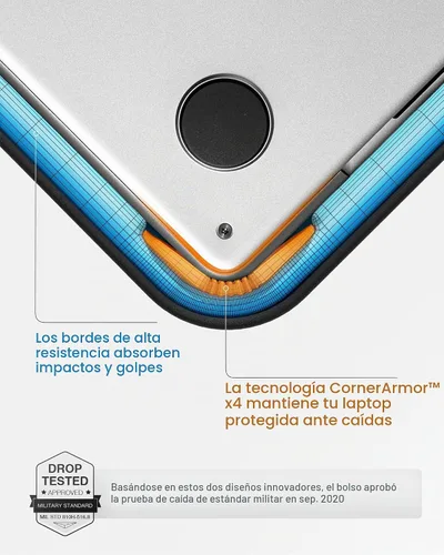 Vista 3 de tomtoc Funda protectora 360 para MacBook Pro M5/M4/M3/M2/M1 Pro/Max A3426 A3427 A3434 A3112 A3401 A3185, resistente al agua, compatible con iPad