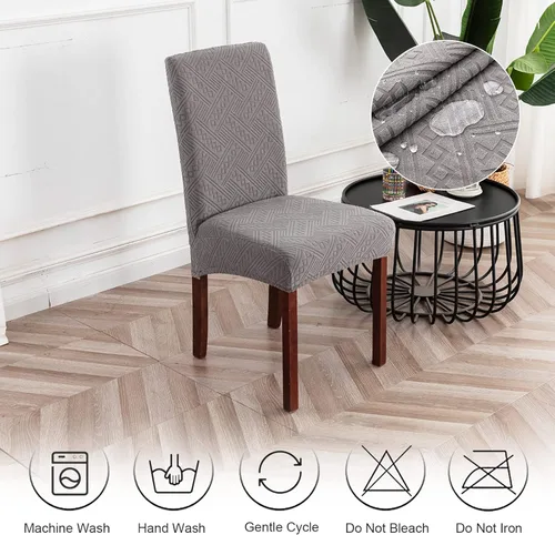 Vista 7 de Genina Fundas impermeables para sillas Parsons de comedor, fundas elásticas para sillas Parsons para comedor, cocina, funda protectora para sillas