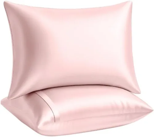Vista 58 de ShopBedding - Lujosa funda de almohada de satén para el cabello, 2 unidades, satinada, estándar, con cremallera, estampado de cebra marrón