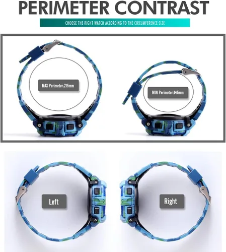 Vista 3 de FANMIS Relojes deportivos para niños, reloj digital electrónico LED, multifunción, 164.0 ft, impermeable, 2 veces, cronómetro colorido
