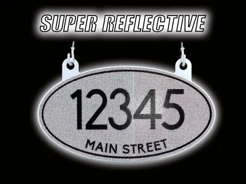 Vista 2 de Letrero reflectante para colgar en buzón de correo, doble cara
