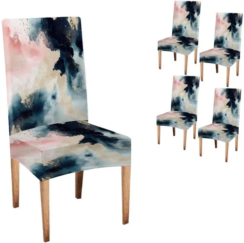 Vista 14 de CAPSCEOLL - Juego de 2 fundas para sillas elásticas, extraíbles y lavables, fundas para sillas Parson para sala de estar, comedor, cocina