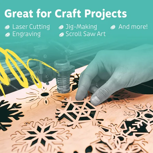 Vista 3 de Artlicious Hoja de madera contrachapada de abedul báltico de 0.118 in - 12 x 12 pulgadas - Madera de 1/8 para corte láser - Madera para corte