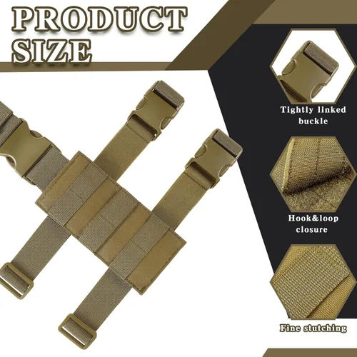 Vista 4 de Saintrygo 1 paquete de funda táctica de nailon para pierna caída, plataforma táctica de pierna caída, bolsa de módulo ajustable para caza (marrón)