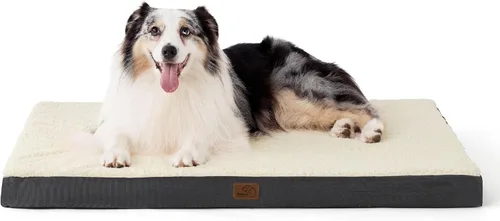 Vista 34 de Bedsure Camas para Perros de Tamaño Grande – Cómodas Camas Planas para Mascotas con Funda Extraíble Lavable, Colchoneta de Espuma Ortopédica tipo